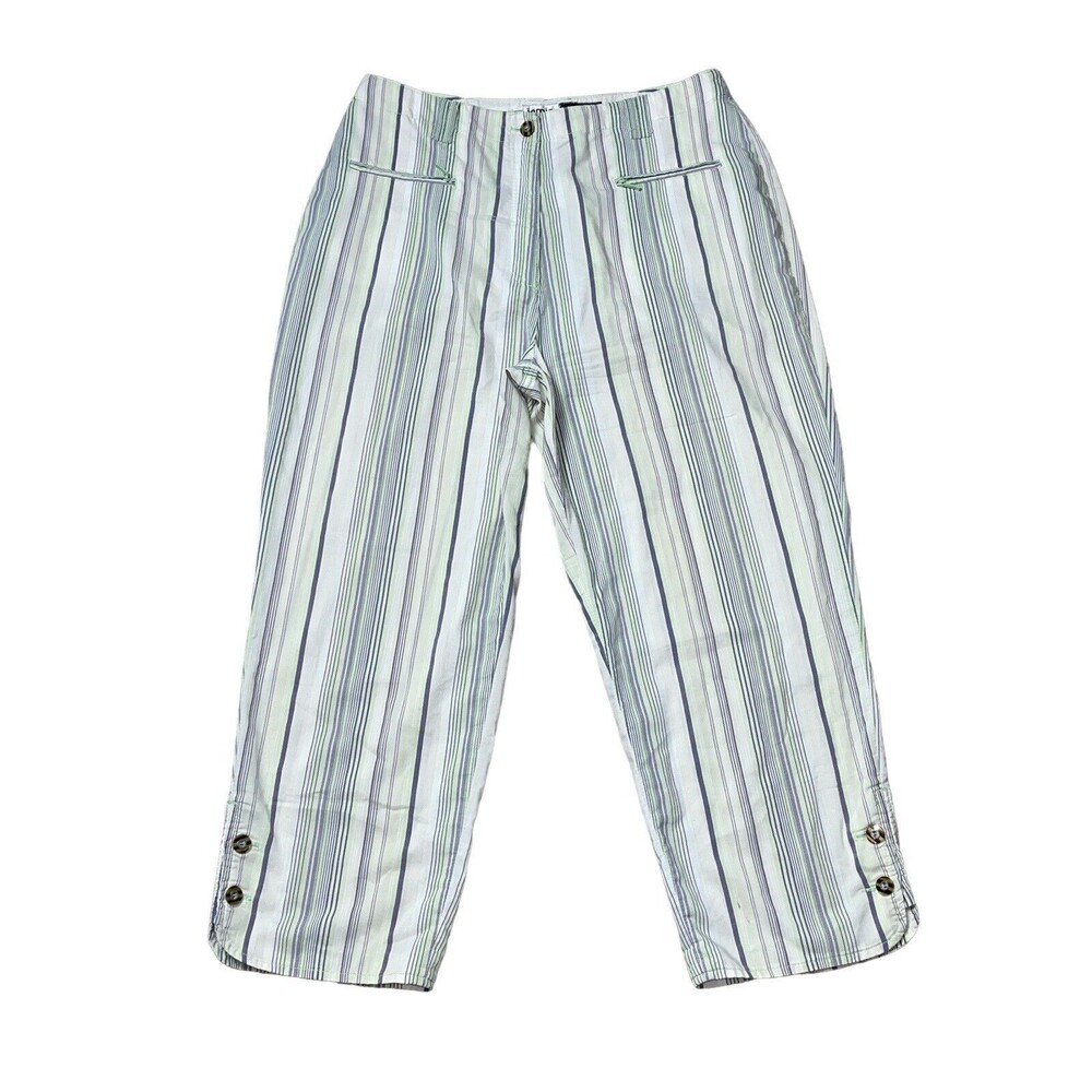 Jamie Sadock Womens Size 8 Striped Lightweight Cropped Pants